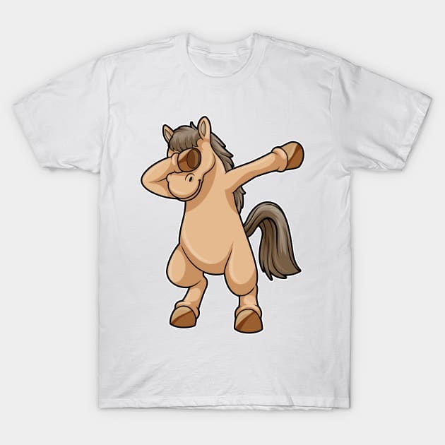 Horse at Hip Hop Dance Dab T-Shirt by Markus Schnabel